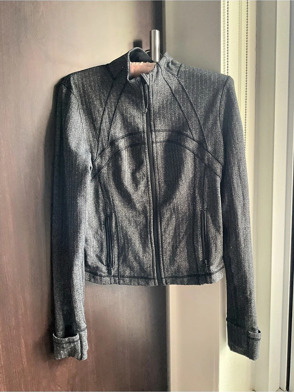 Lululemon Define Jacket *Herringbone Black Zip Front Jacket